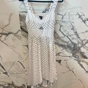 Banana Republic White and Black Polka Dot Mini Dress